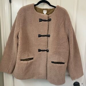 J.Crew Tan Toggle Faux Fur Women's Jacket - Never Worn